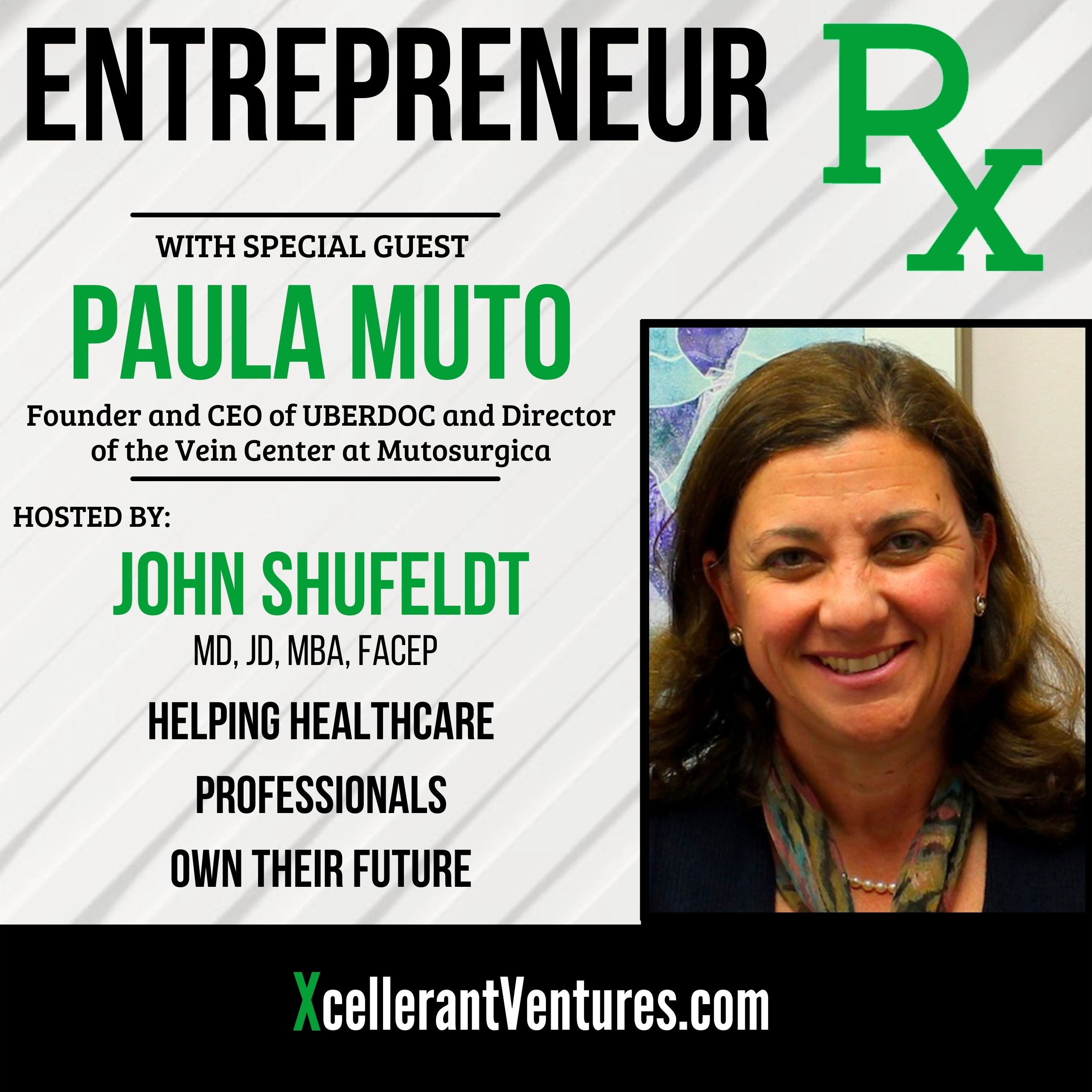 RX34: Entrepreneur Rx Interview with Paula Muto, MD, Founder and CEO of UBERDOC and Director of the Vein Center at Mutosurgica